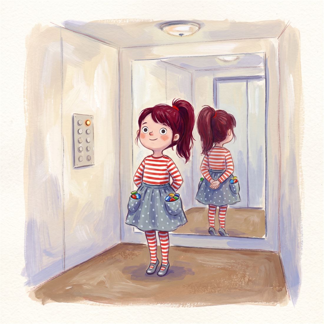 Ilustrace k příběhu Osm pater
