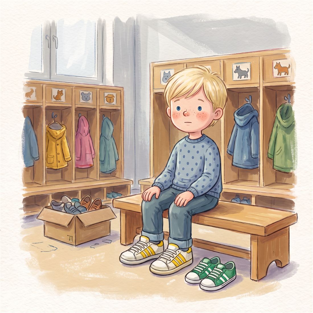 Ilustrace k příběhu Žlutý proužek