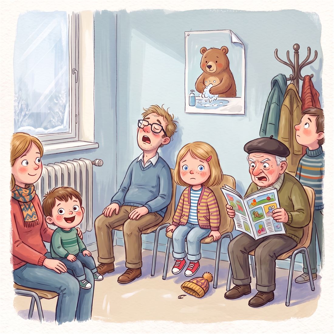 Ilustrace k příběhu Čekárna