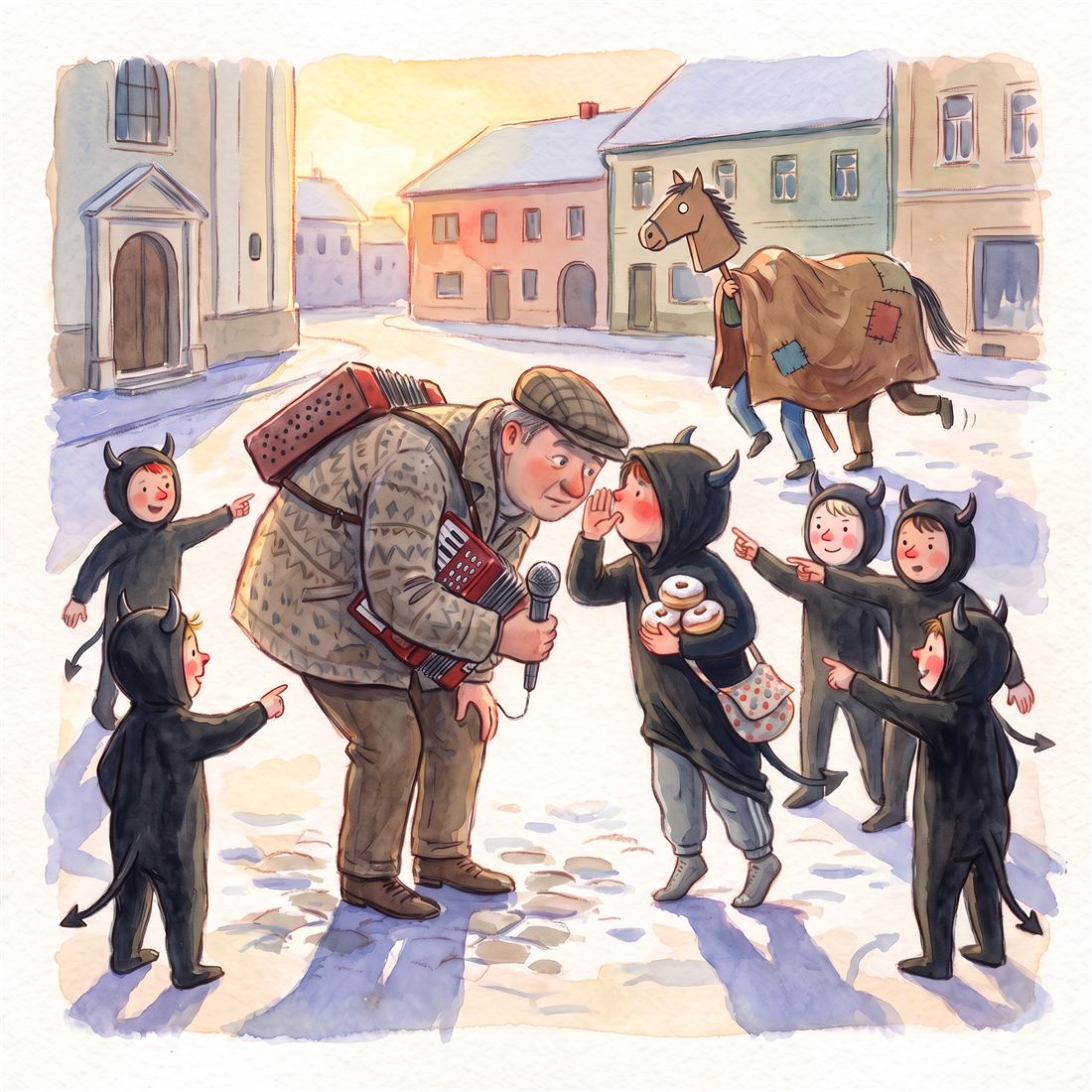 Ilustrace k příběhu Čert