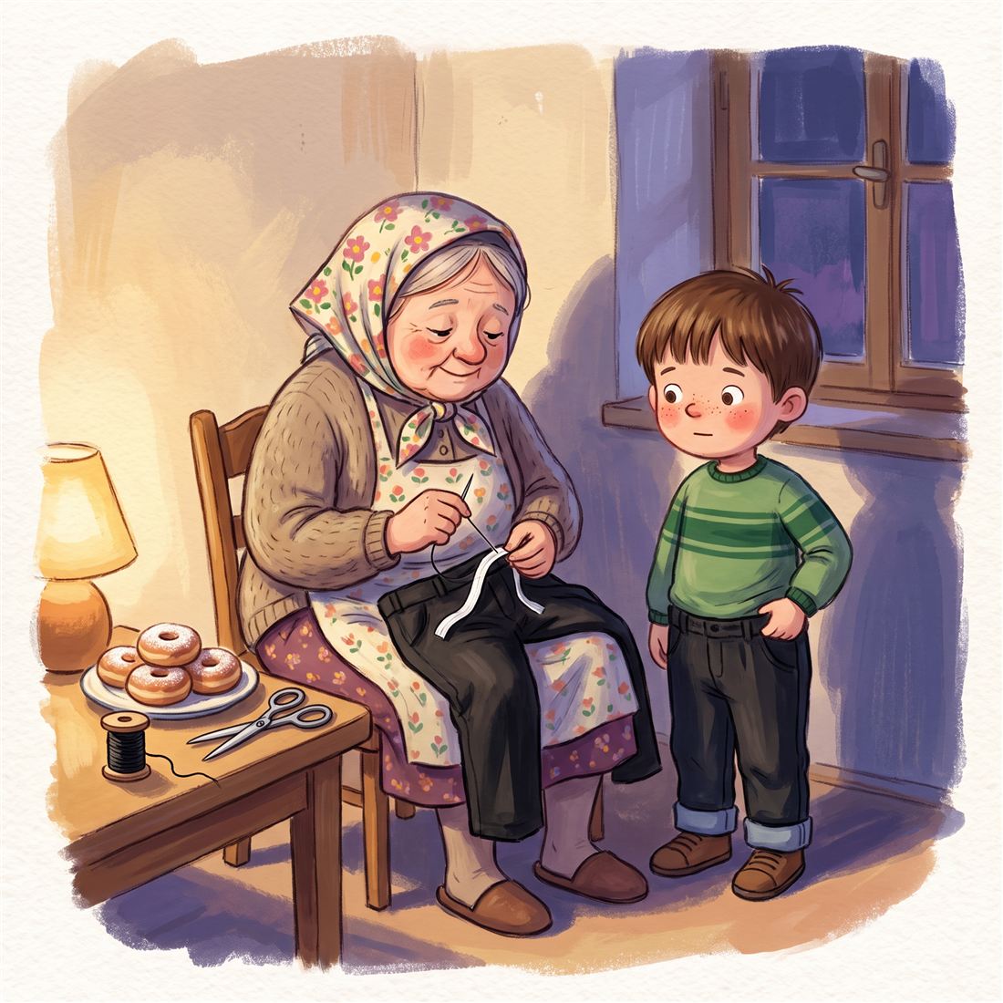 Ilustrace k příběhu Čert